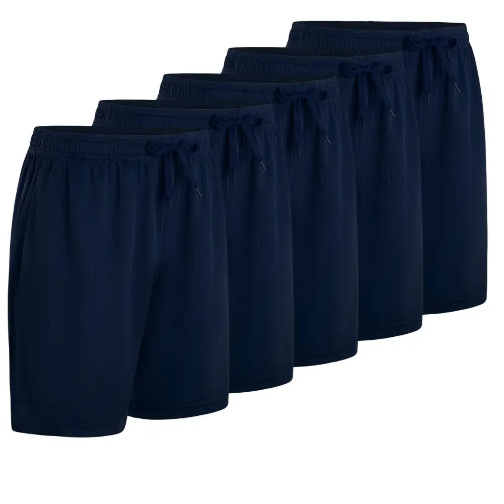 5-Pack Men's Quick-Dry Shorts(With Side Pockets)