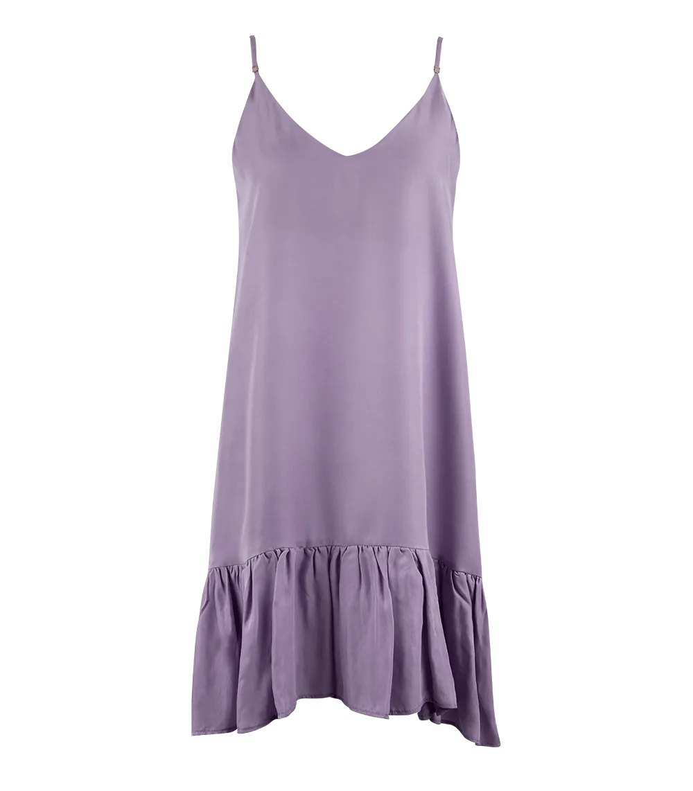 Ariadne Strap Short Frill Dress Lavender