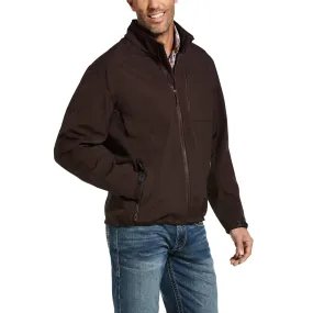 Ariat Men's Logo 2.0 Patriot Softshell Water Resistant Jacket, Coffee Bean