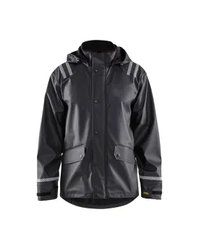 Blaklader Men's US Hooded Rain Jacket with Reflective Details