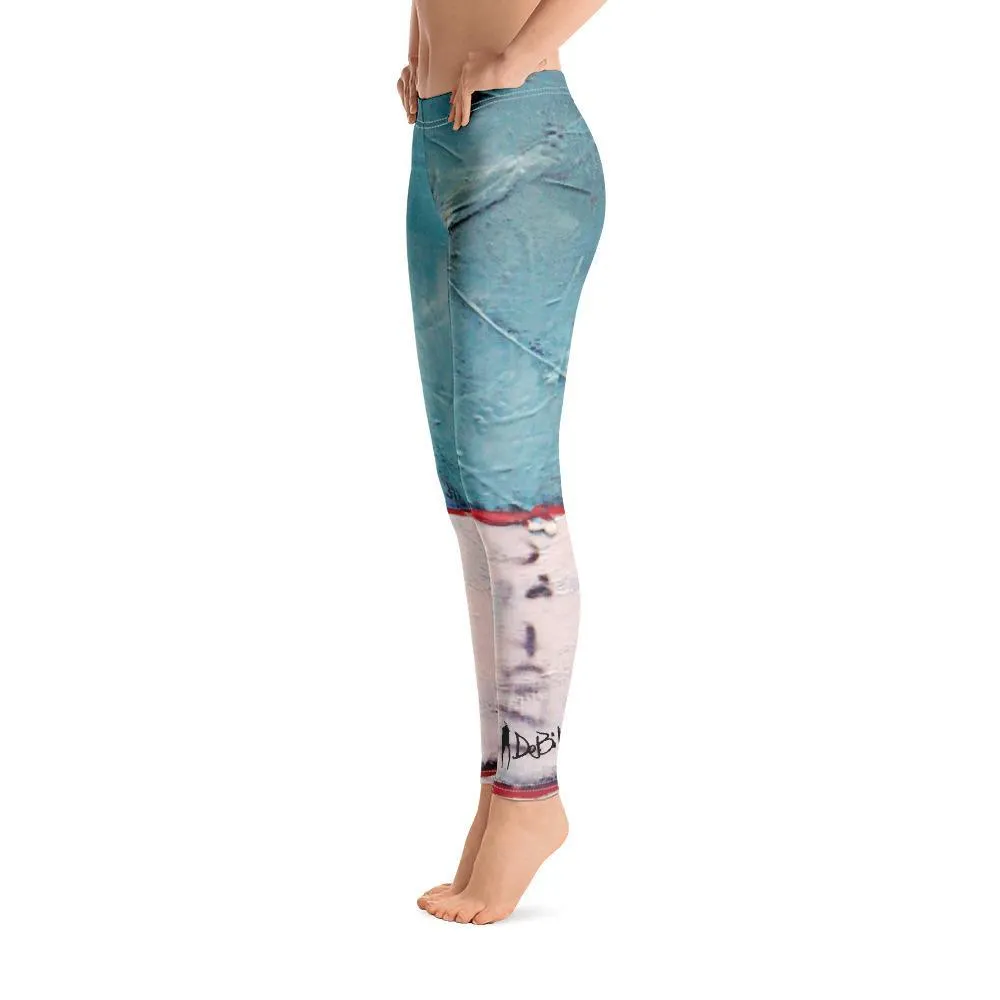 Blue Abstract Leggings