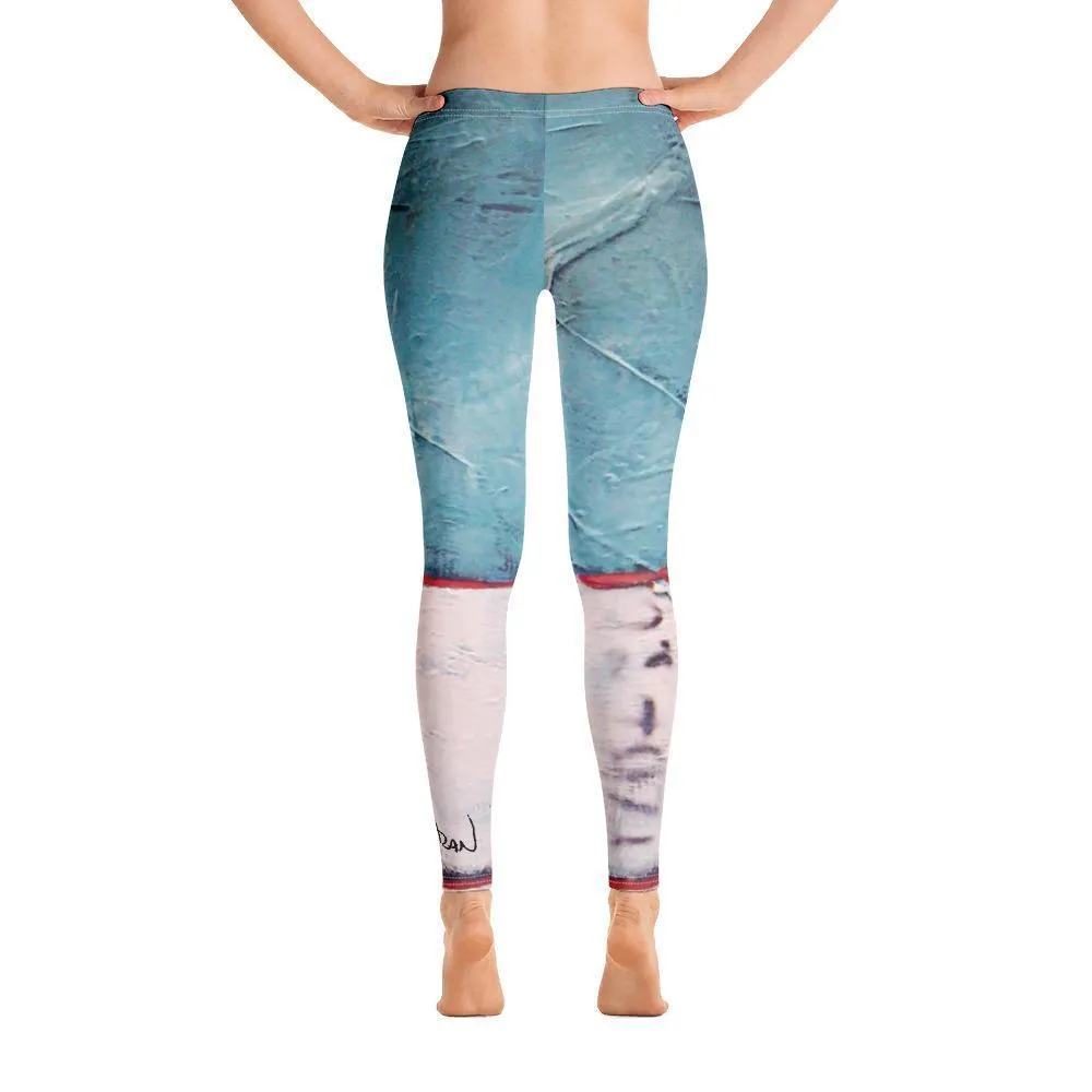 Blue Abstract Leggings