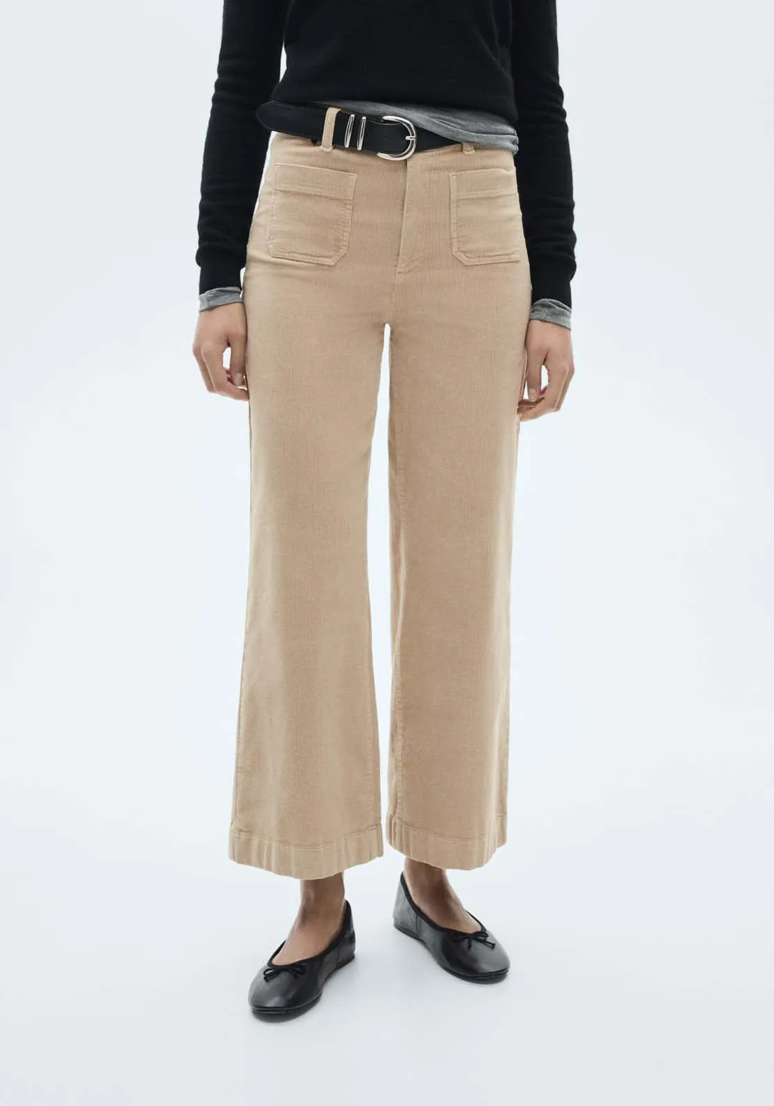 Catherin culotte corduroy trousers - Light Beige