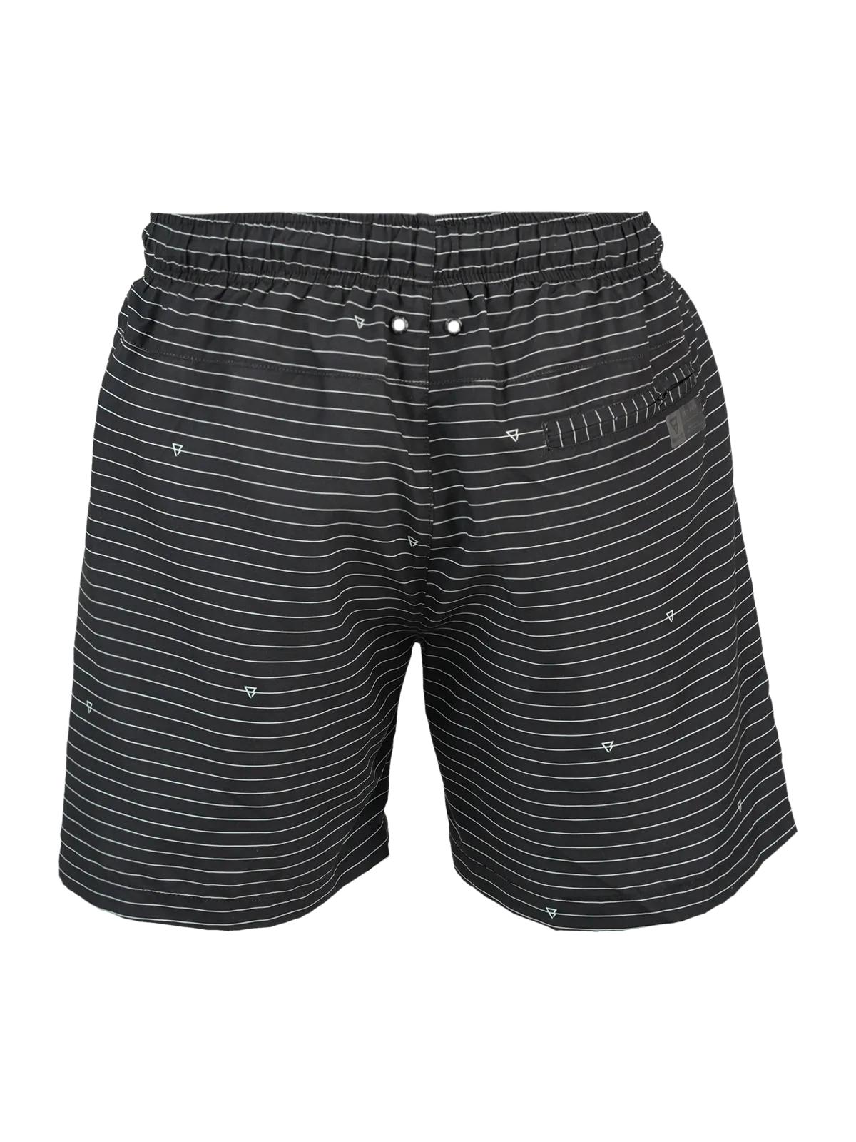 Cruneco-Stripe Men Swim Shorts | Black