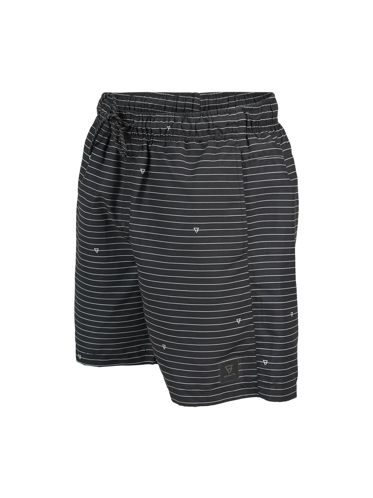 Cruneco-Stripe Men Swim Shorts | Black