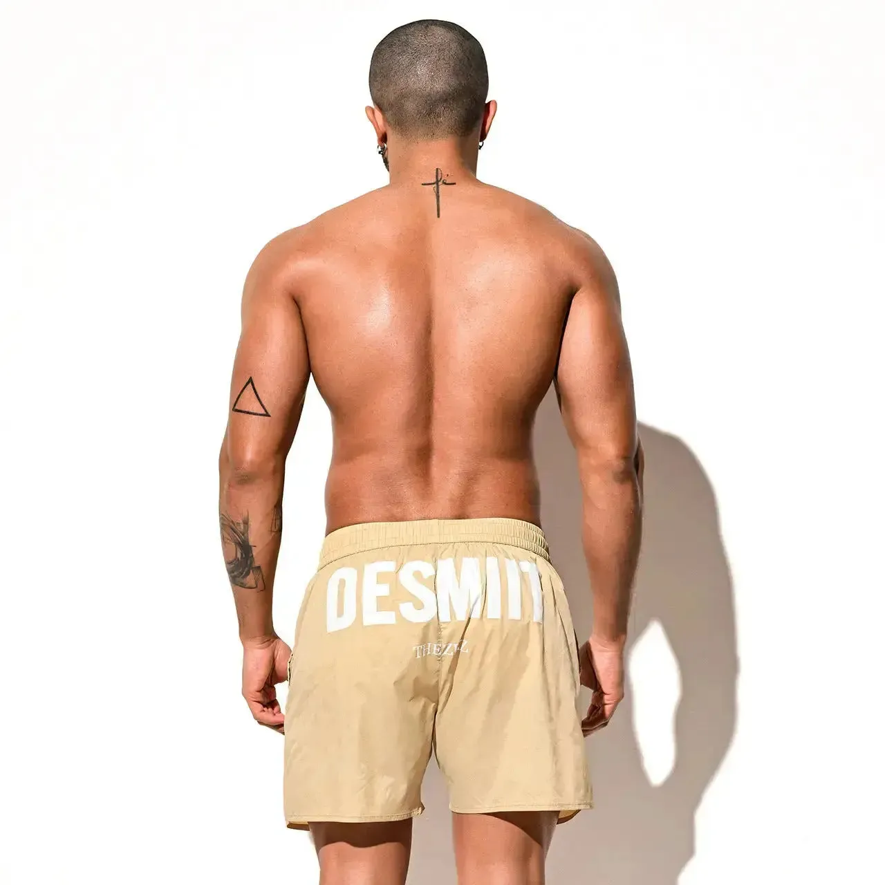 DESMIIT Loose Swim Shorts Beach Pants Lightweight Quick-Drying