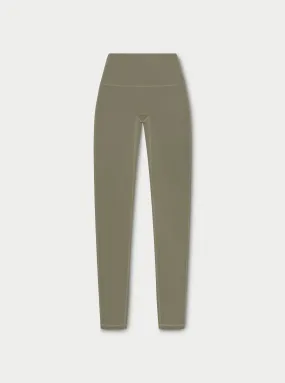 EMBLEM STRETCH SCULPTING LEGGINGS - KHAKI