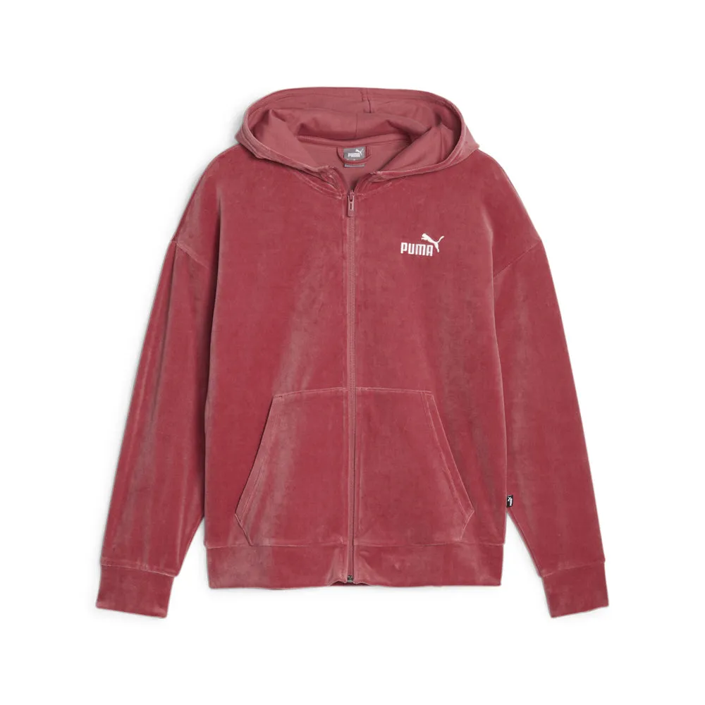 Essentials Elevated Velour Full-Zip Hoodie