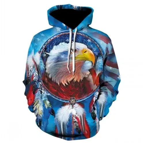 FASHION Eagle American Flag Hoodie