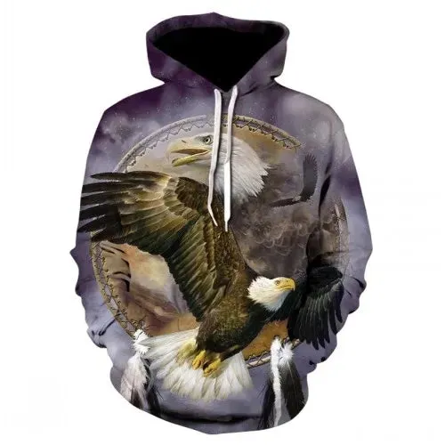 FASHION Eagle American Flag Hoodie