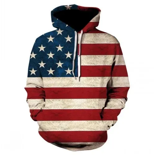 FASHION Eagle American Flag Hoodie