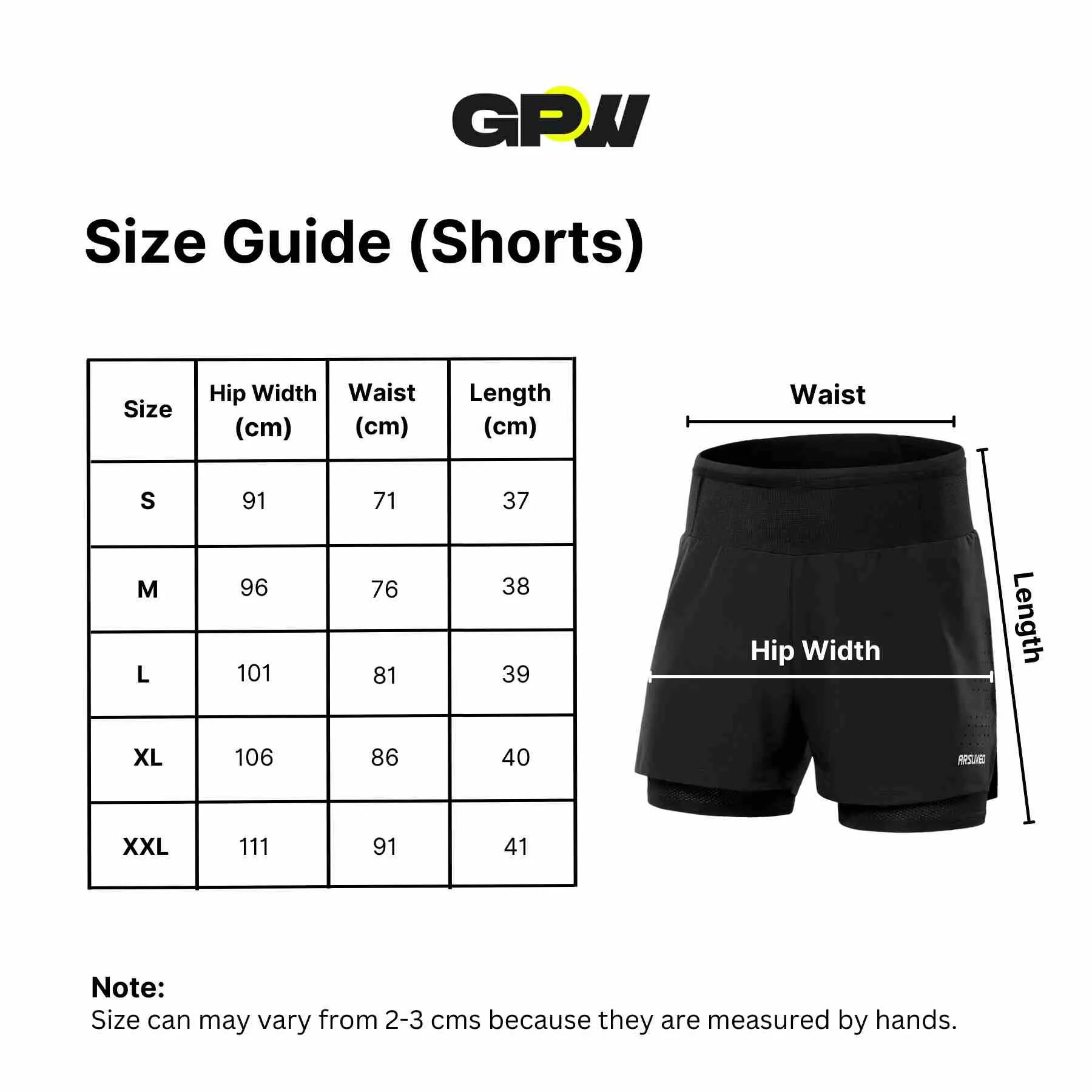 GPW Men's Lightweight Quick-Dry Workout Shorts with Pockets