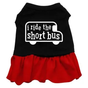 I ride the short bus Screen Print Dress Black with Red XL (16)