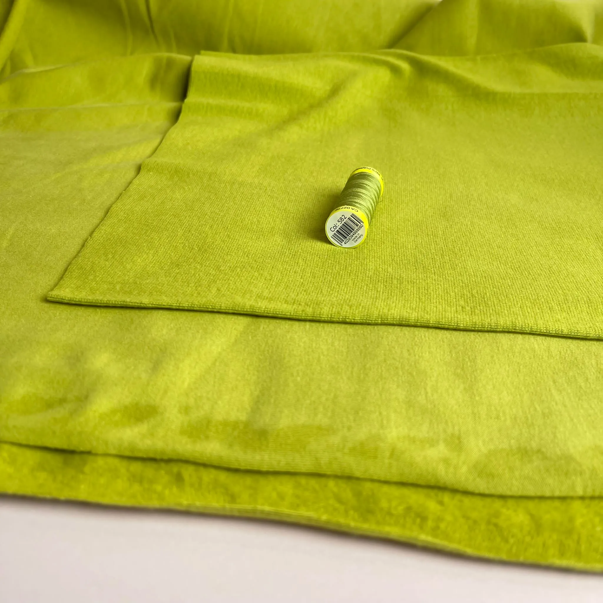 Lime Green Organic Tubular Cuff Ribbing