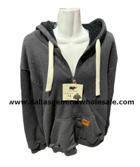 Men Solid Color Thermal Zipper Hoodie Wholesale