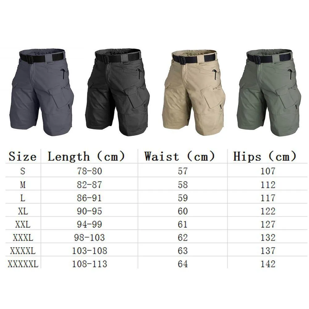 Mens Tactical Shorts Lightweight Quick Dry Multi-Pocket...