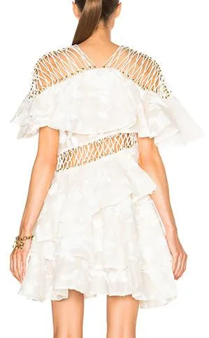 'Mischief' Layer Dress in White