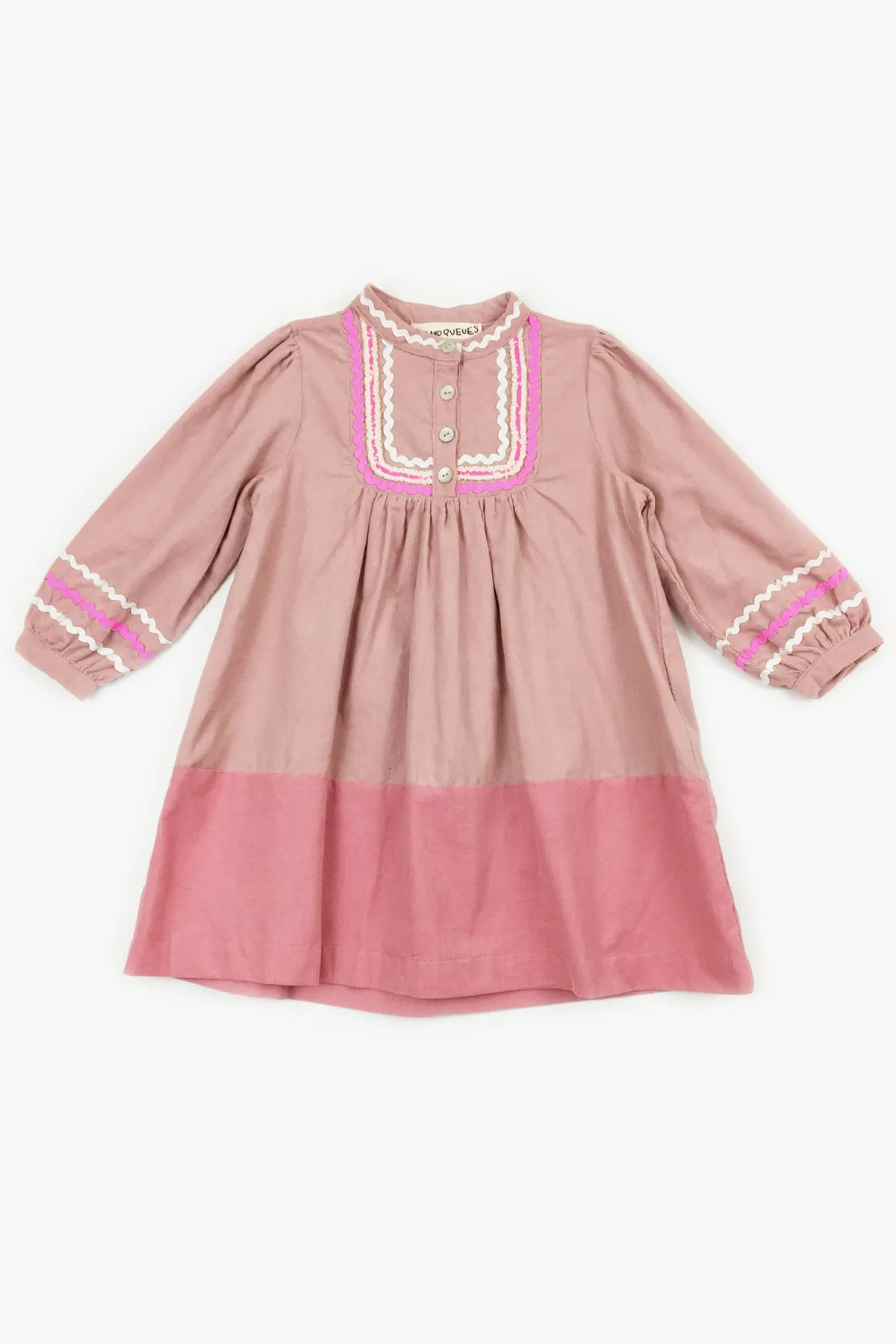 Peas and Queues Sparrow Girls Dress - Pink