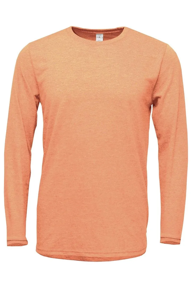 Pumpkin Patterns Adult Soft-Tek Blend Long Sleeve Tee