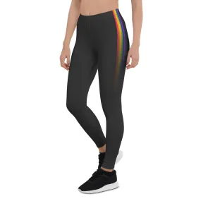 Rainbow Pride Fade Black Leggings