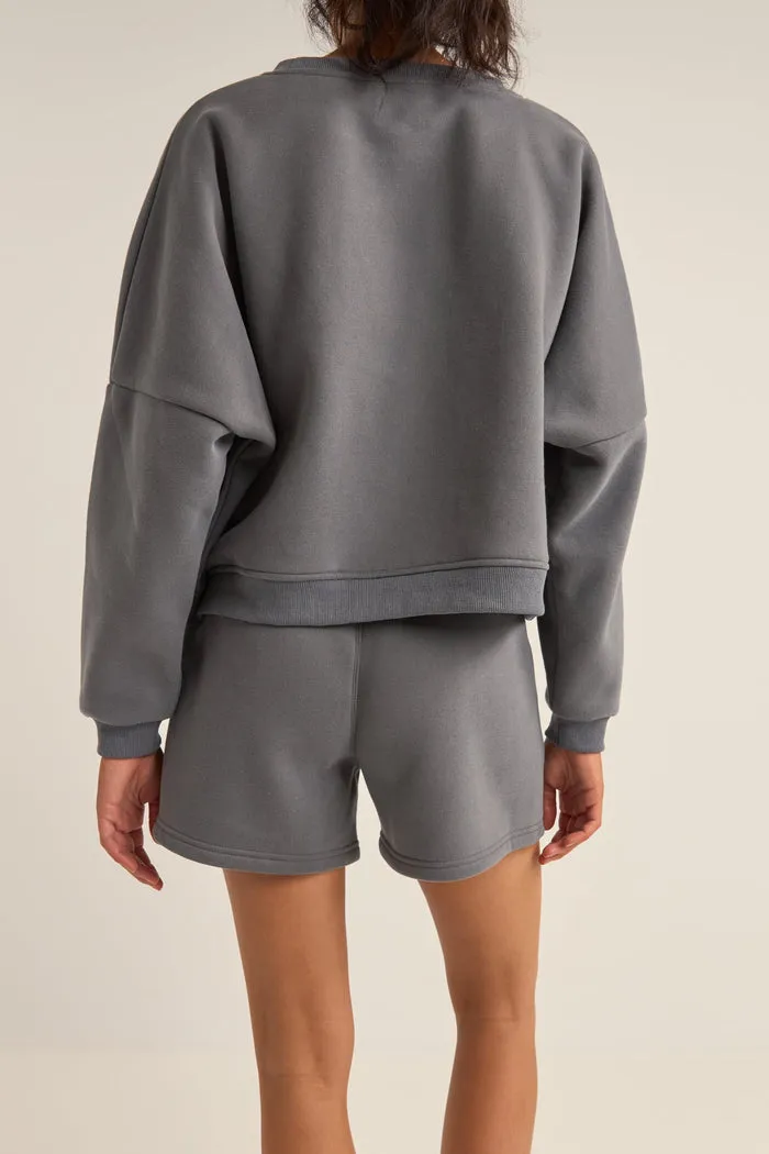 Rhythm Logo Fleece Shorts - CHARCOAL