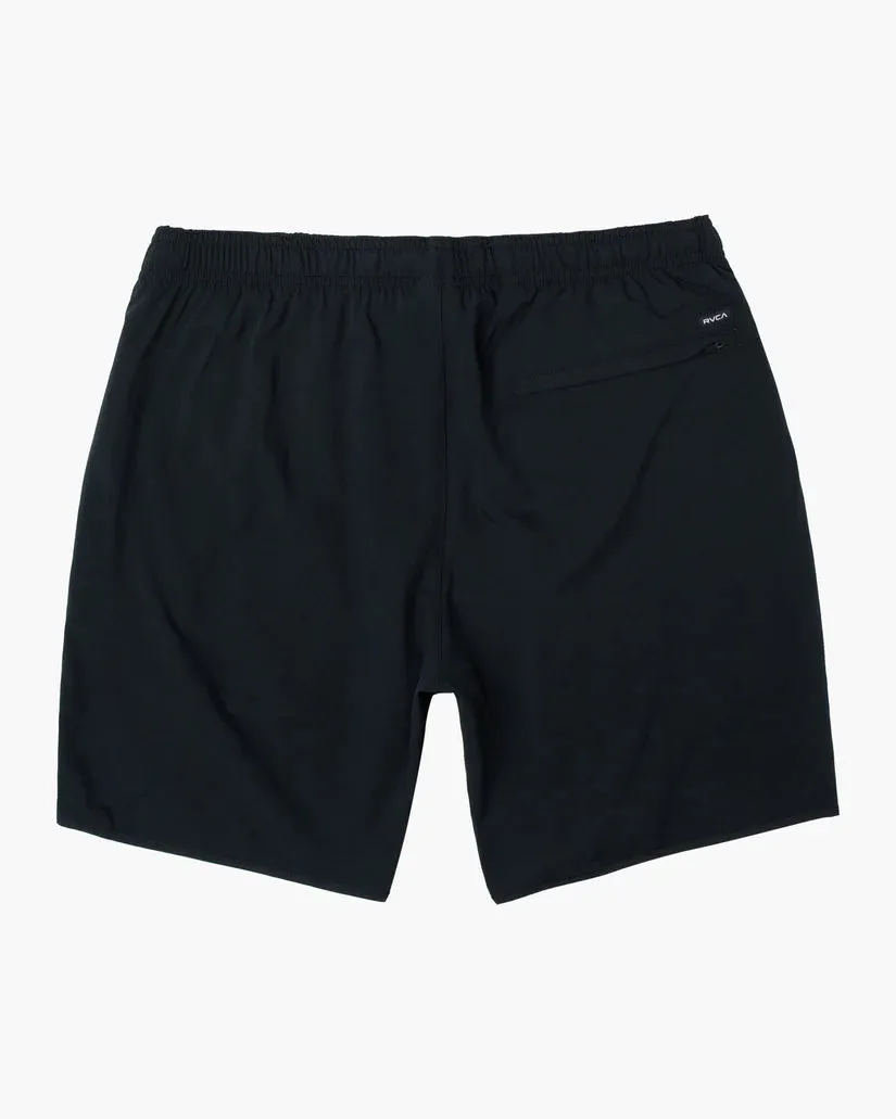 Rvca Yogger Stretch Elastic Waist Shorts 17" - Black