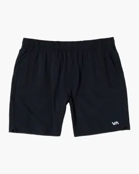 Rvca Yogger Stretch Elastic Waist Shorts 17" - Black