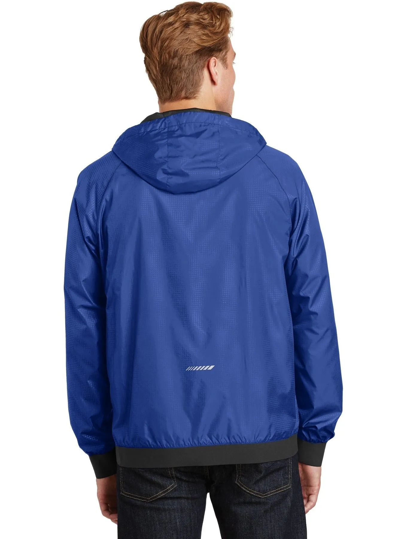 Sport-Tek Embossed Hooded Wind Jacket