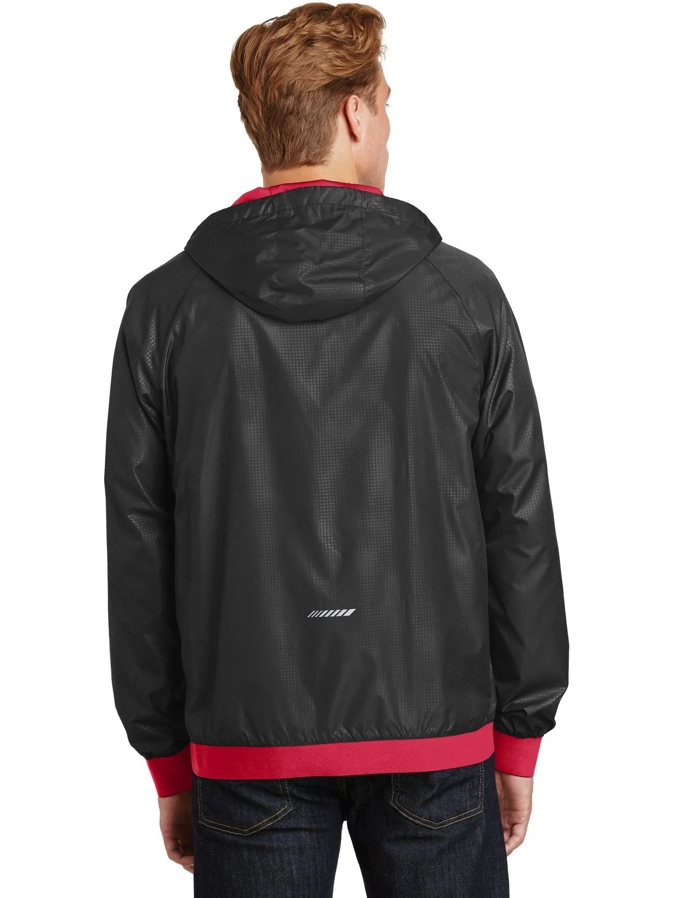 Sport-Tek Embossed Hooded Wind Jacket