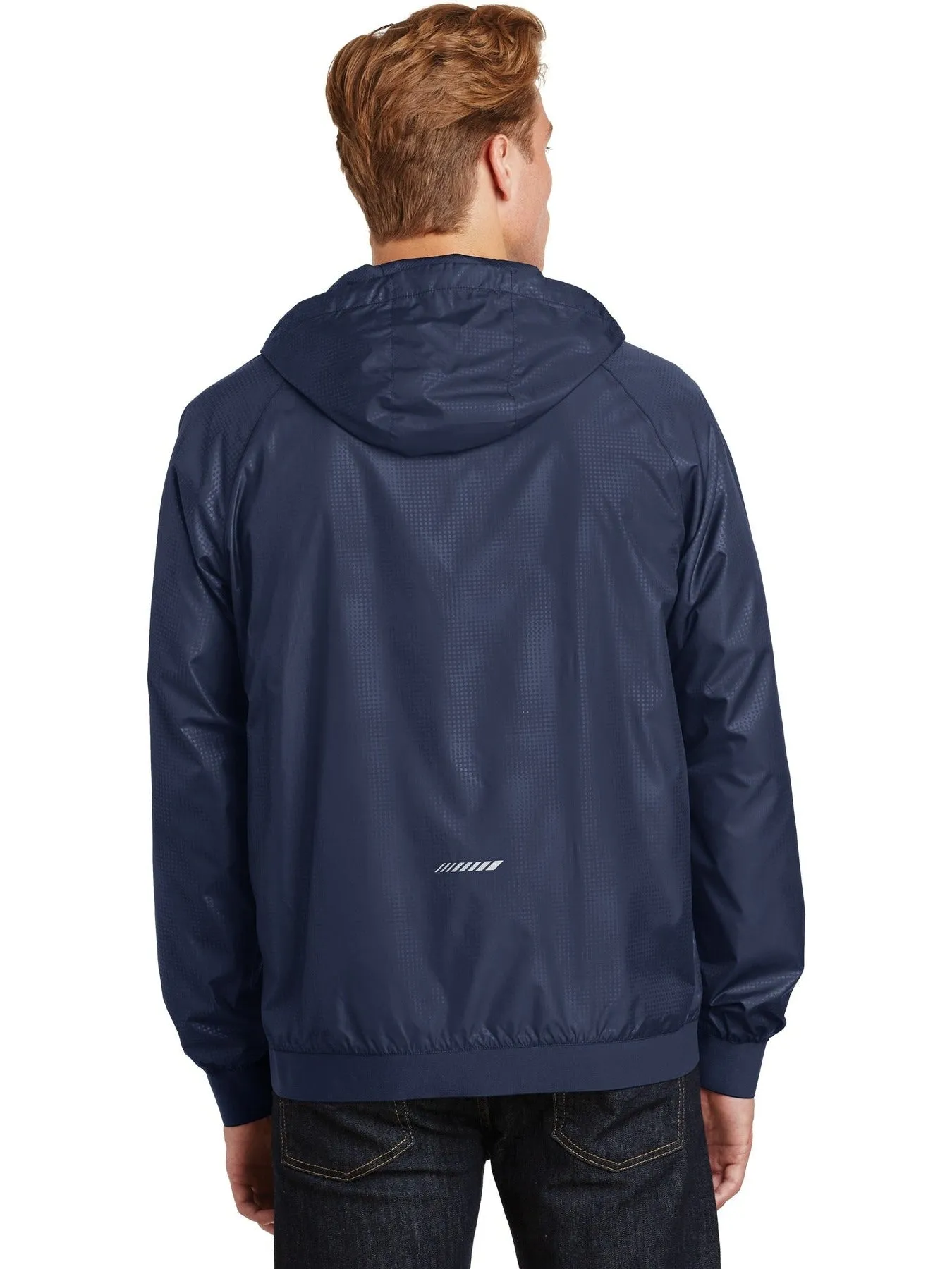 Sport-Tek Embossed Hooded Wind Jacket