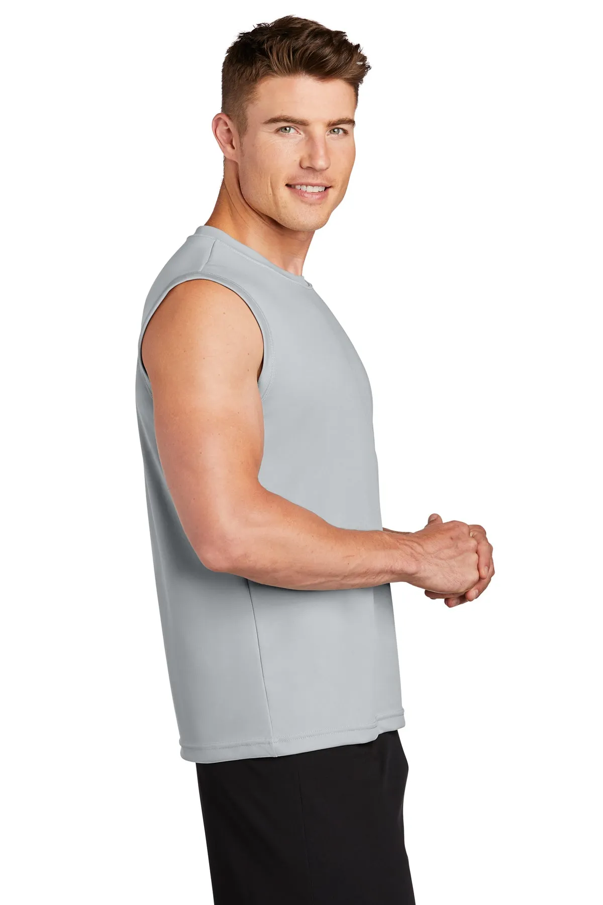 Sport-Tek Sleeveless PosiCharge Customized Competitor Tee's, Silver