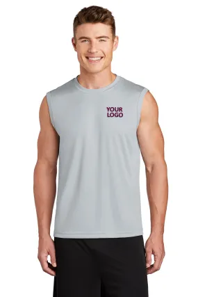 Sport-Tek Sleeveless PosiCharge Customized Competitor Tee's, Silver