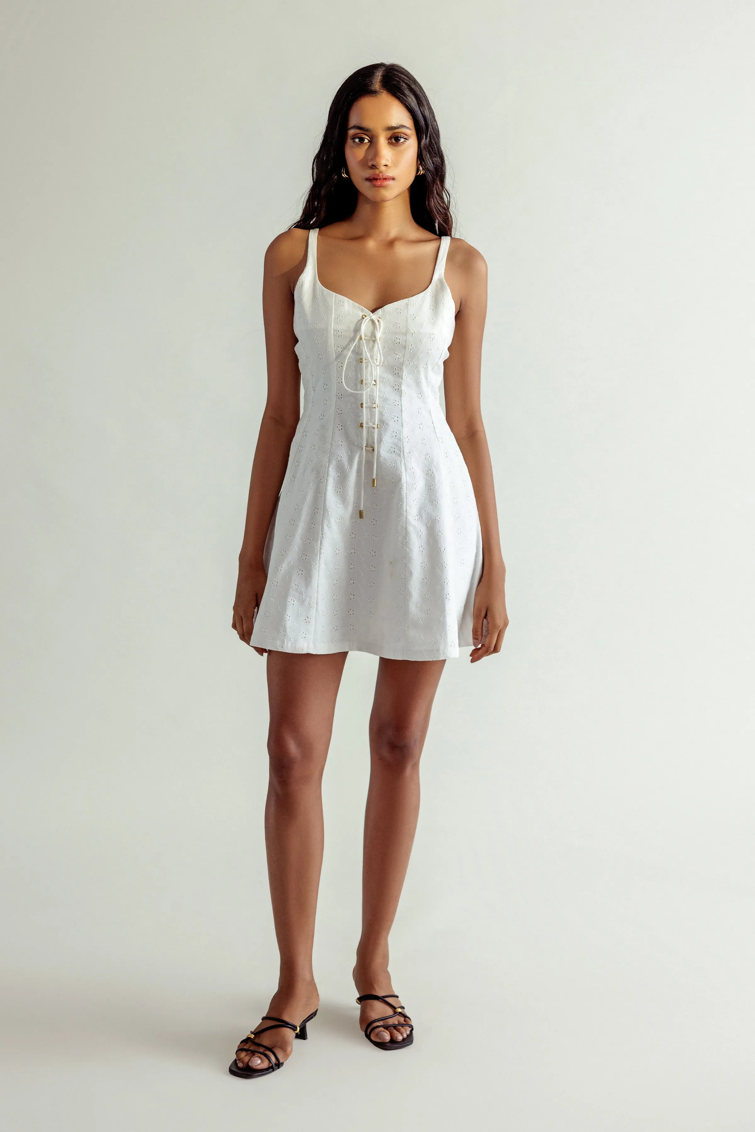 SUMMER AWAY Louis Lace-Up Dress