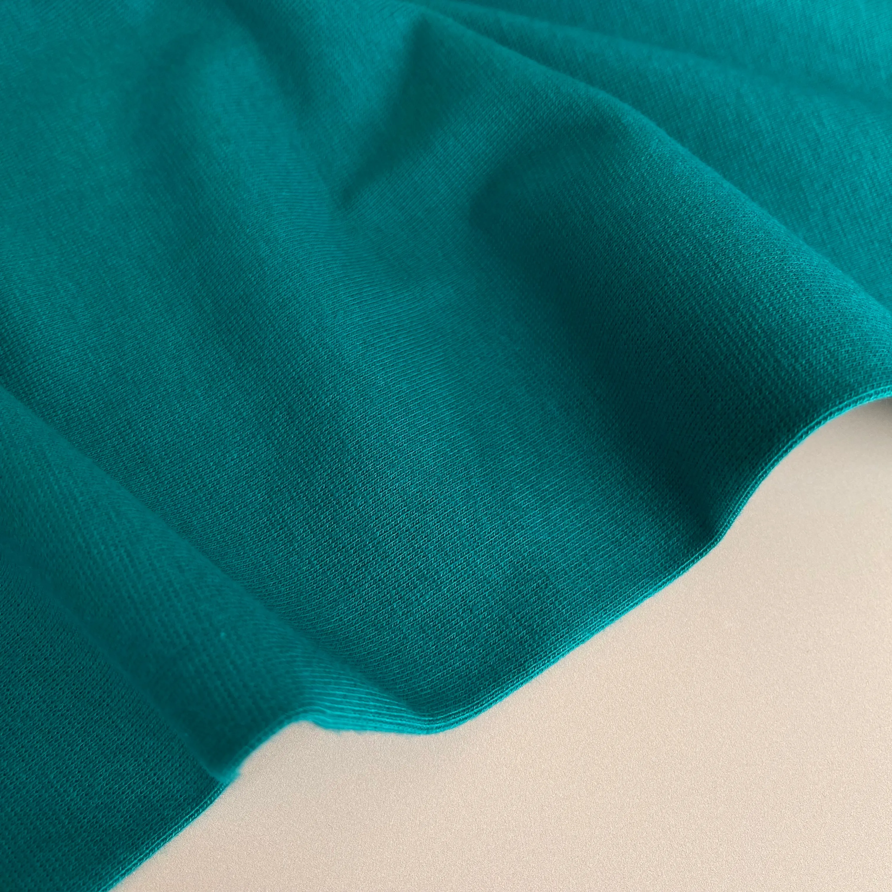 Teal Organic Tubular Cuff Ribbing