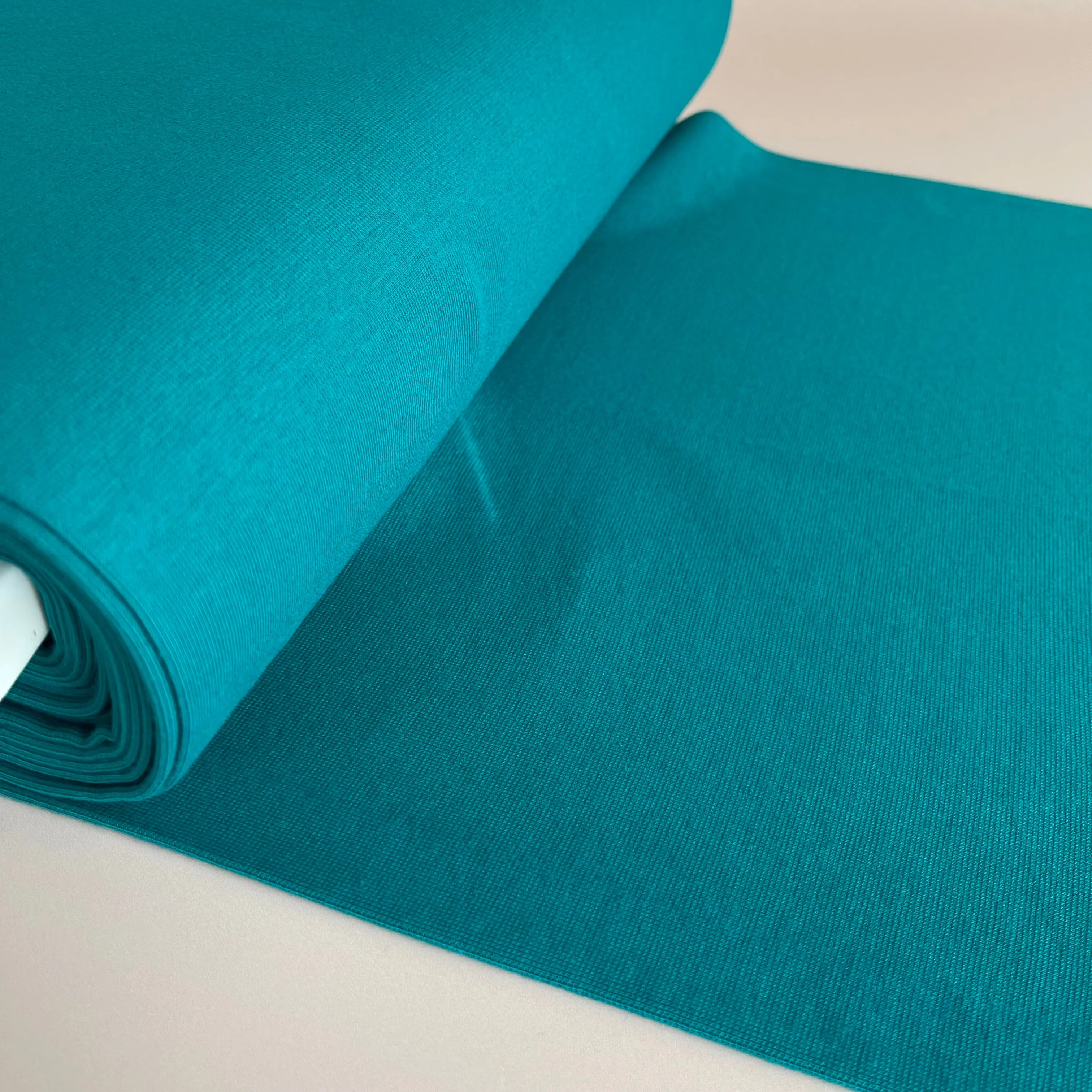 Teal Organic Tubular Cuff Ribbing