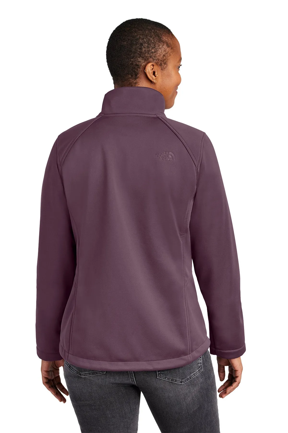 The North Face Ladies Ridgewall Soft Shell Custom Jackets, Blackberry Wine