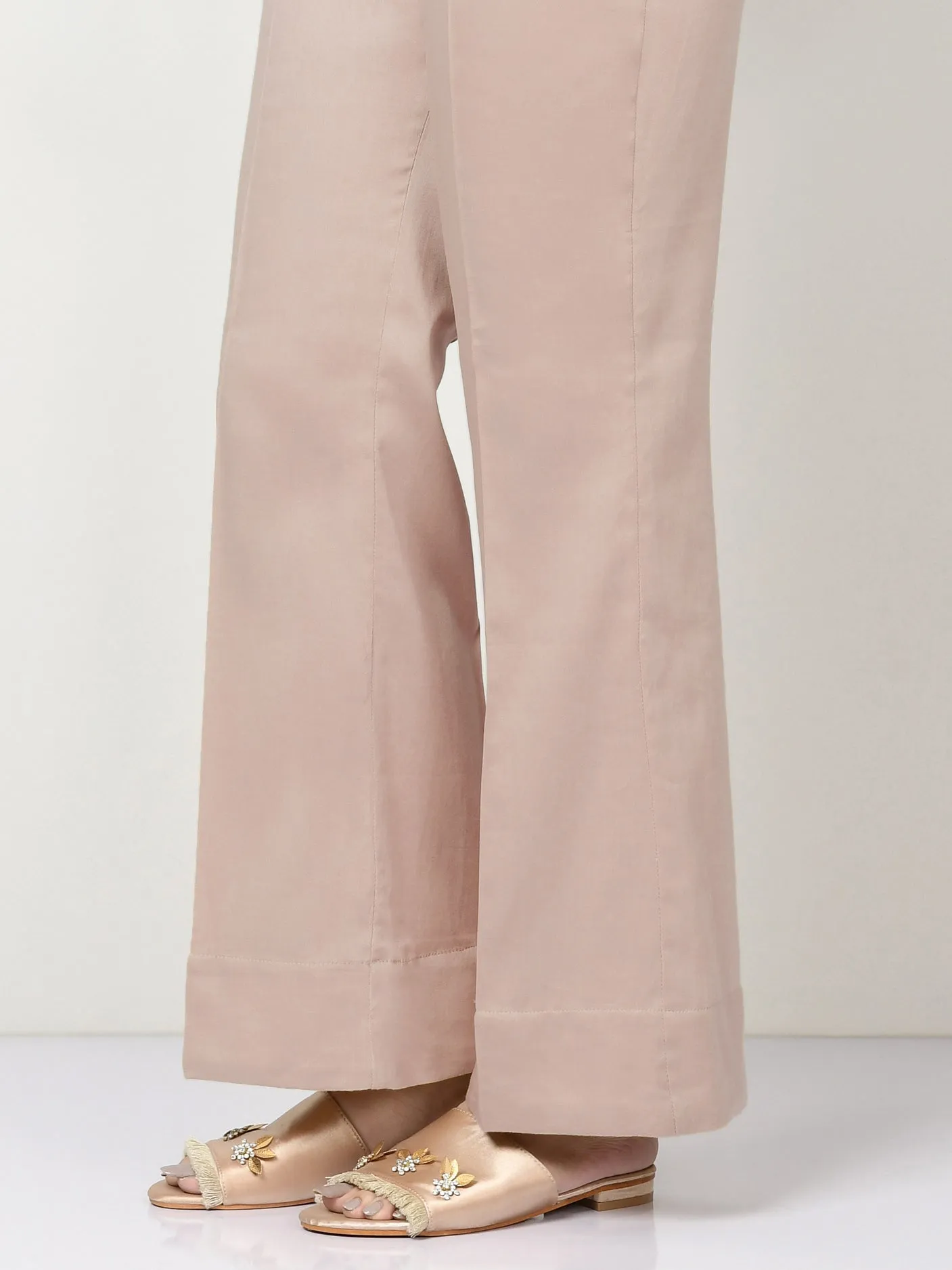 Unstitched Cambric Trouser - Light Pink